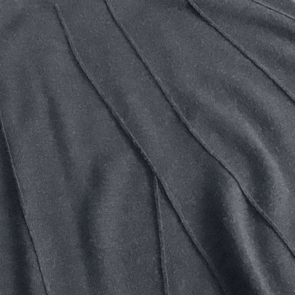 EILEEN FISHER Dark Grey Wool Gored Midi Length Skirt - Picture 7 of 8